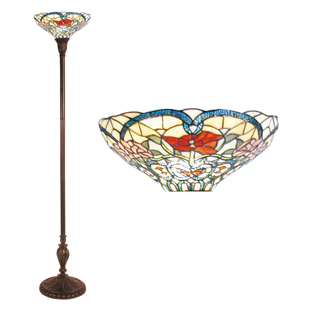 [5LL-5372] Vloerlamp Tiffany Ø 35x180 cm E27/max 1x60W