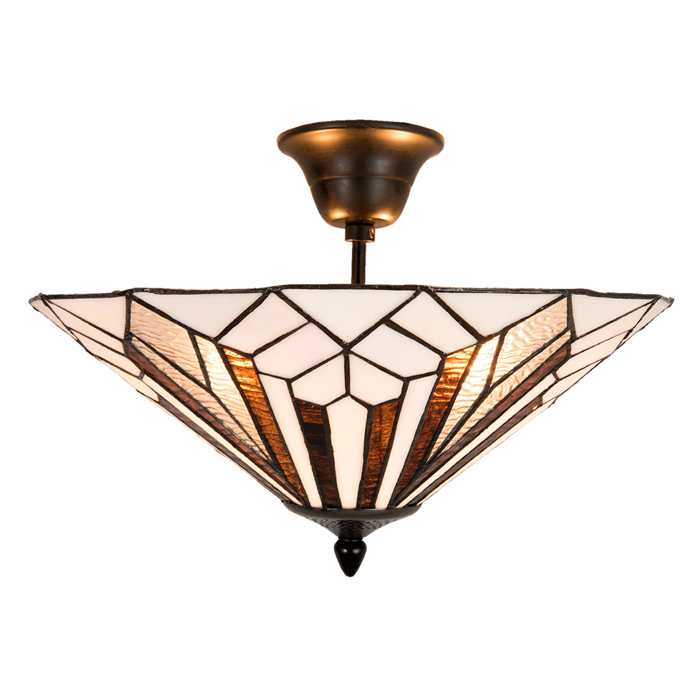 [5LL-5896] Plafondlamp Tiffany Ø 40x28 cm E14/max 2x40W