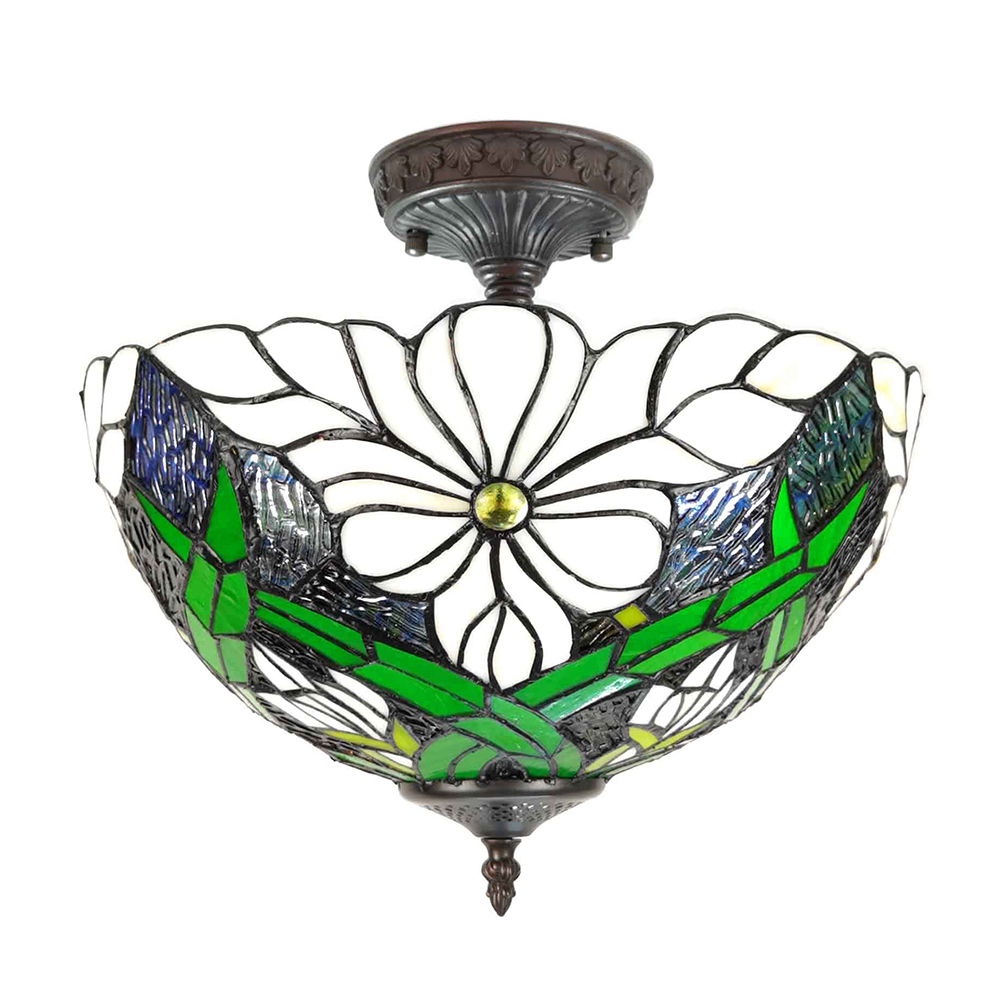 [5LL-6139] Plafondlamp Tiffany Ø 36x35 cm E27/max 2x60W