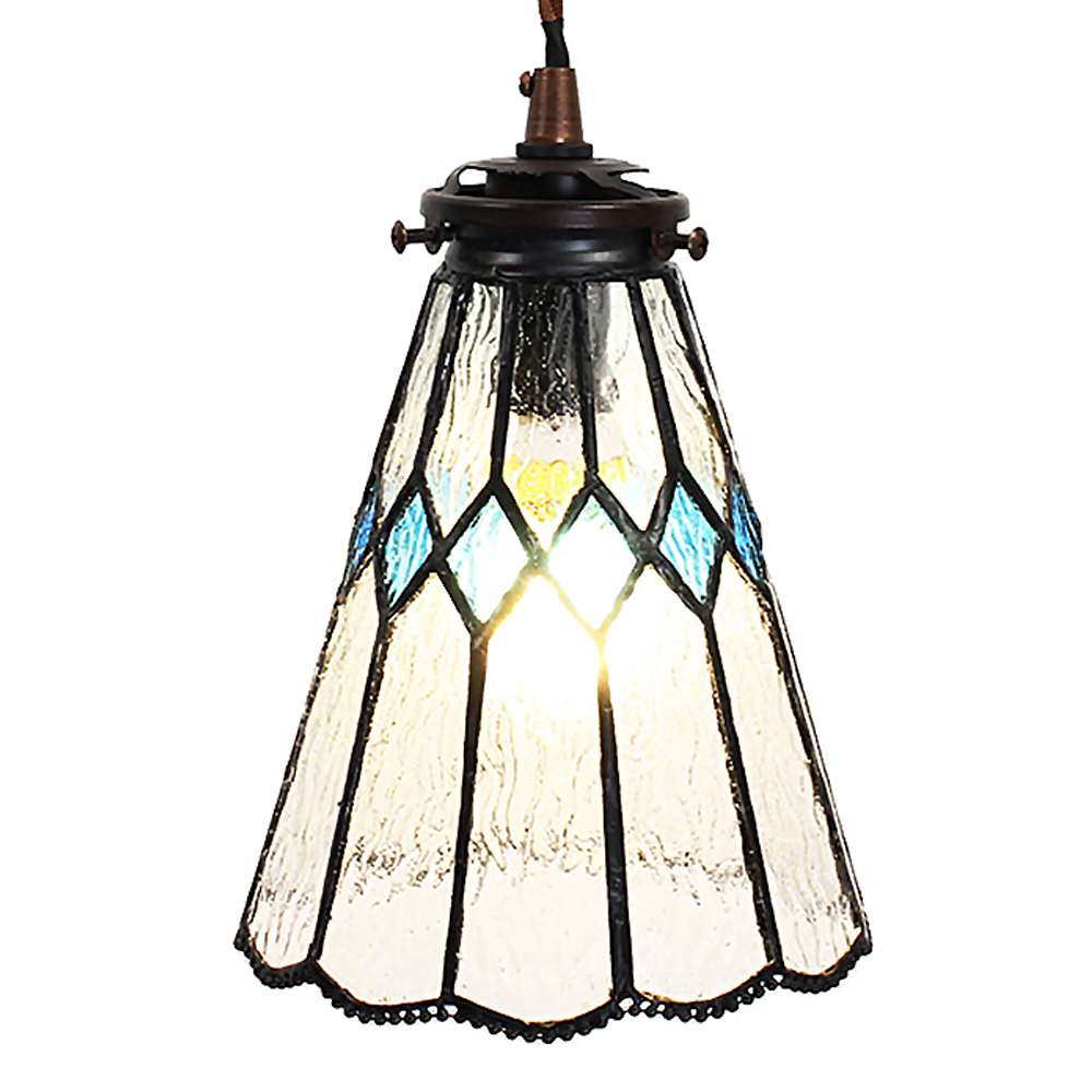 [5LL-6195] Hanglamp Tiffany Ø 15x115 cm E14/max 1x40W