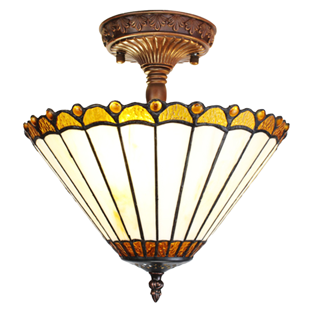 [5LL-6281] Plafondlamp Tiffany Ø 29x30 cm E14/max 2x25W