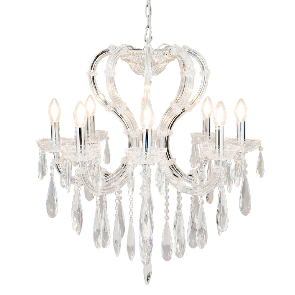 [5LL-CR126] Kroonluchter 8 lichts Ø 70x78/200 cm E14/max 8x40W