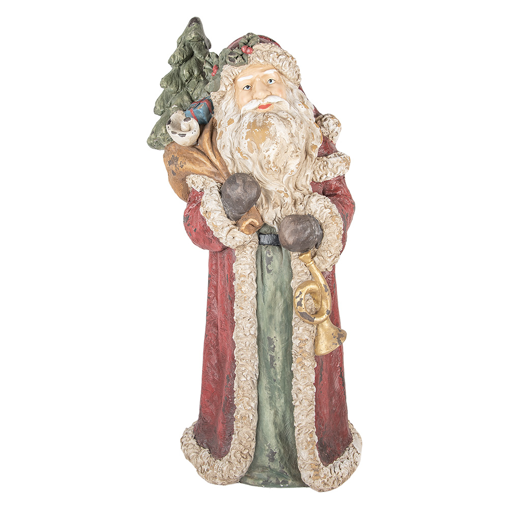 [5MG0091] Decoratie kerstman 35x28x83 cm
