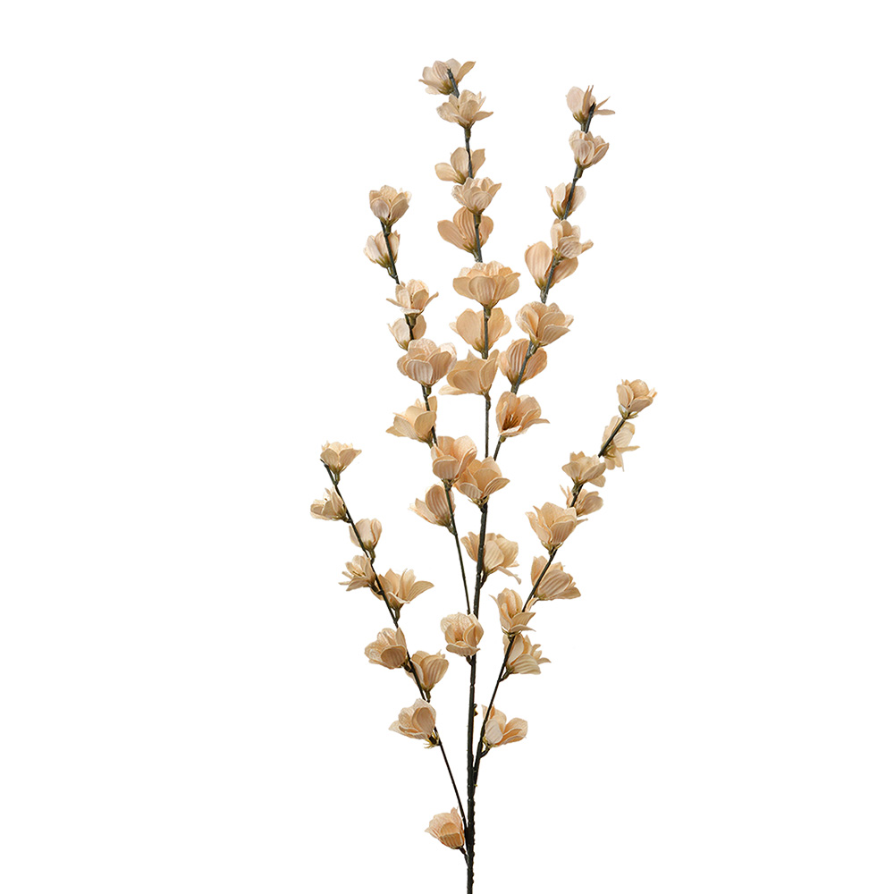 [5PL0115W] Decoratie tak met bloemen 102 cm