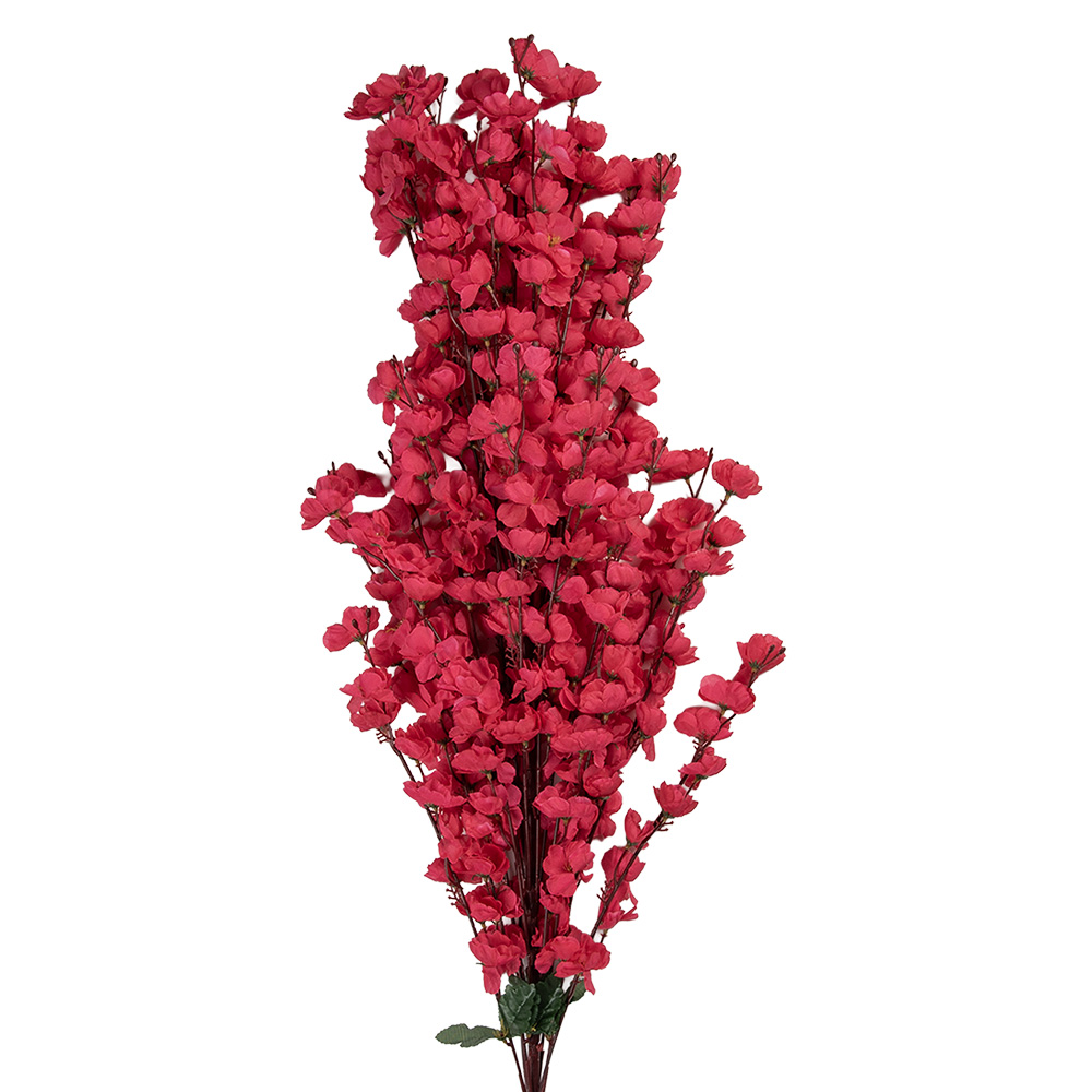 [5PL0168F] Decoratie tak met bloemen 15x10x100 cm