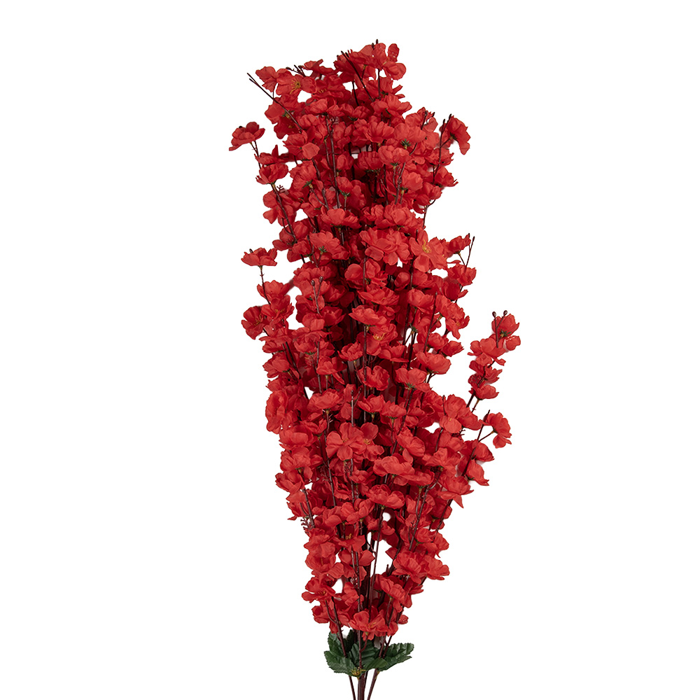 [5PL0168R] Decoratie tak met bloemen 15x10x100 cm