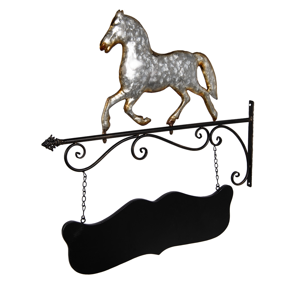 [5Y1312] Uithangbord paard 66x3x67 cm