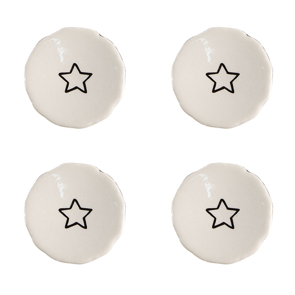 [65287] Deurknop set van 4 Ø 4x3/6 cm