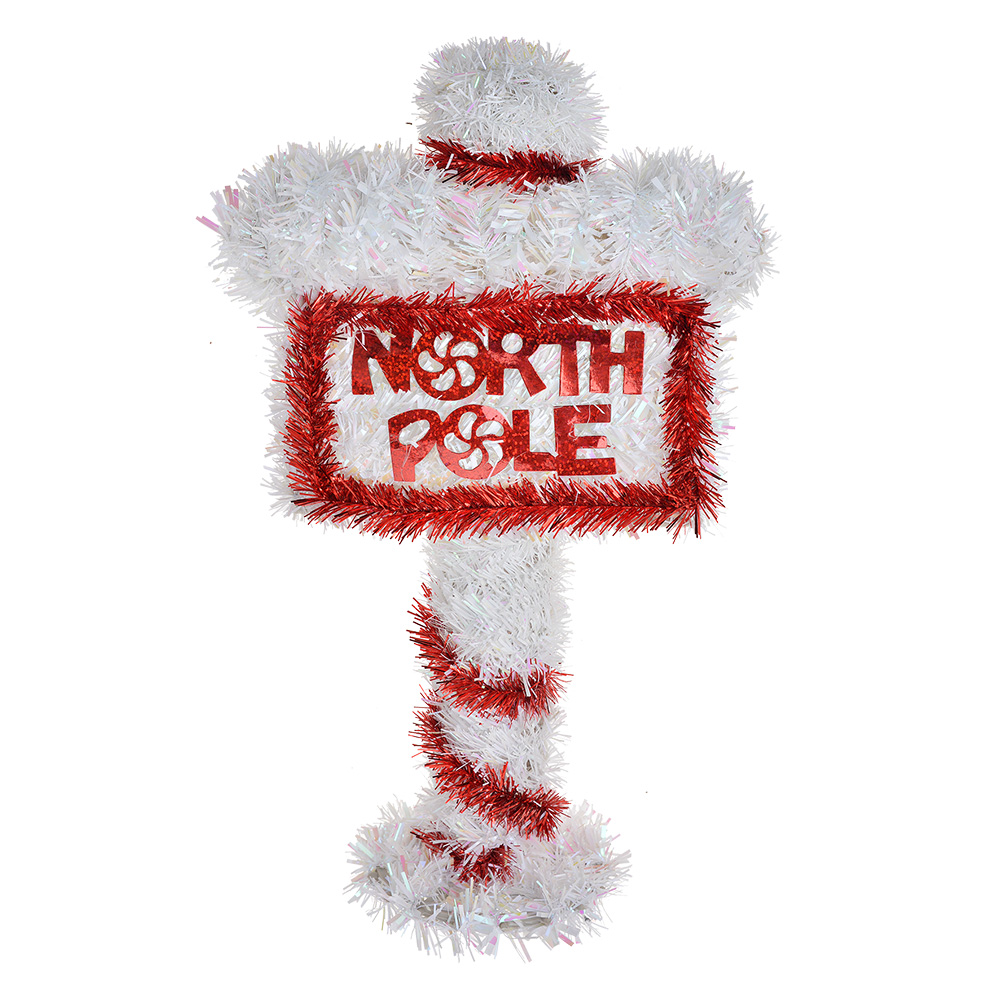 [65491] Kerstdecoratie North Pole 20x8x36 cm