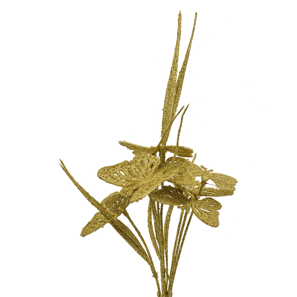 [65804] Decoratie tak met vlinders 13x9x32 cm