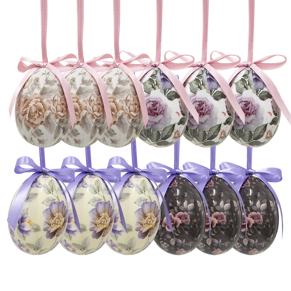 [65903] Decoratie hanger ei (set 12) Ø 4x5 cm