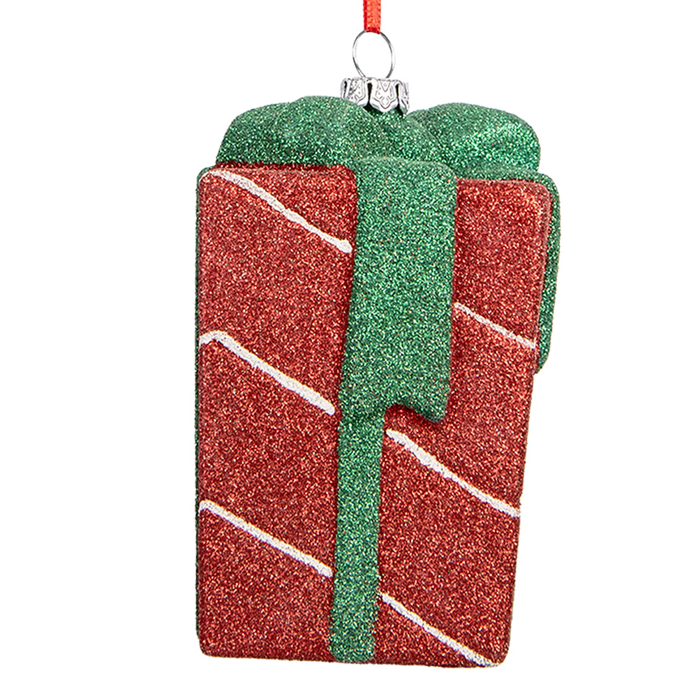 Decoratie hanger cadeautje 8x8x11 cm