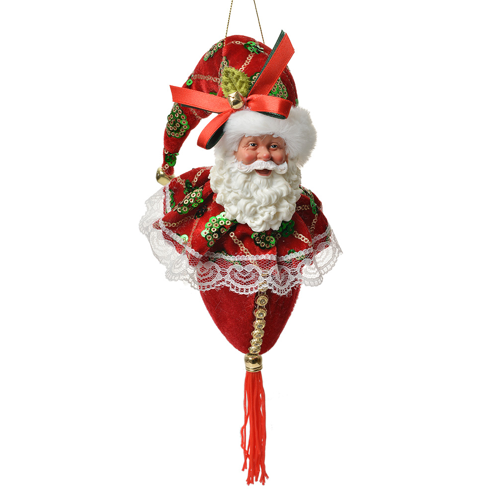 [66224] Decoratie hanger Kerstman 8x8x35 cm