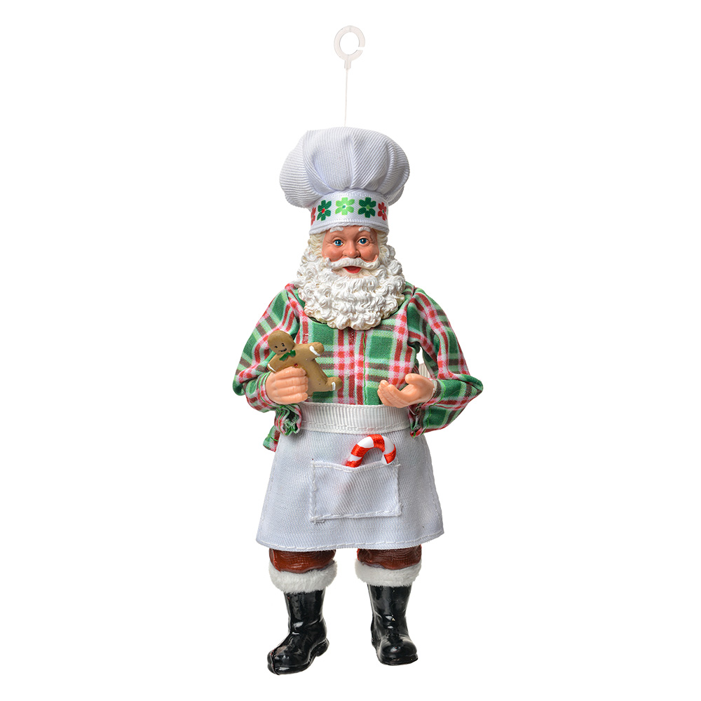 [66240] Decoratie Hanger Kerstman 10x6x17 cm