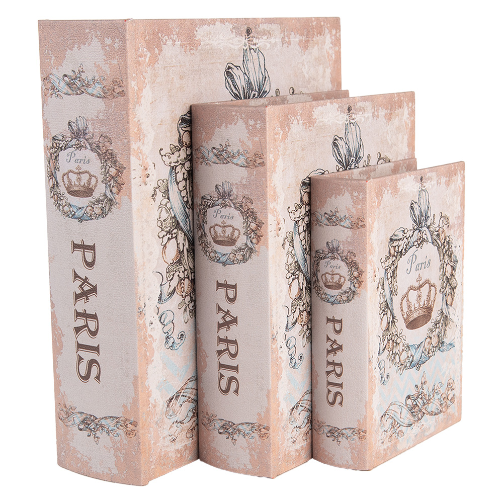 [66262] Opbergdoos (3) 27x22x7 / 22x17x6 / 17x12x4 cm