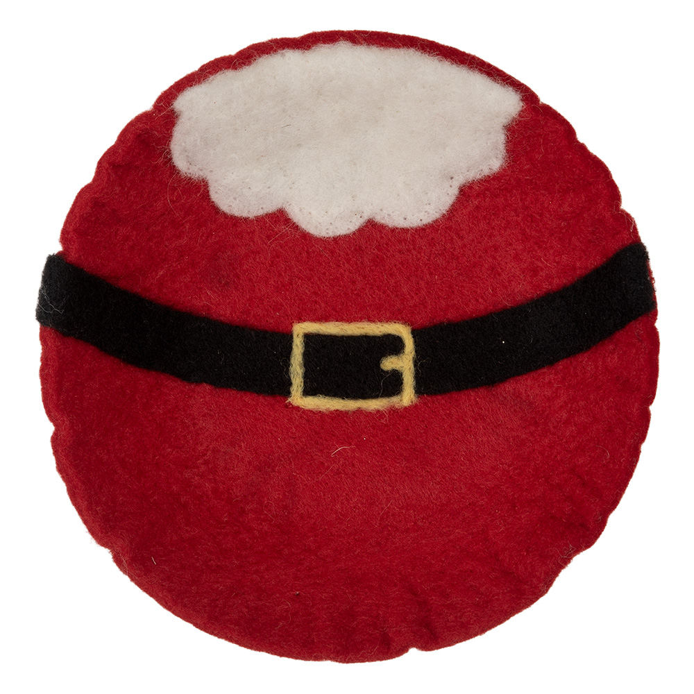 [66291] Vilten schaal kerstman Ø 18x4 cm