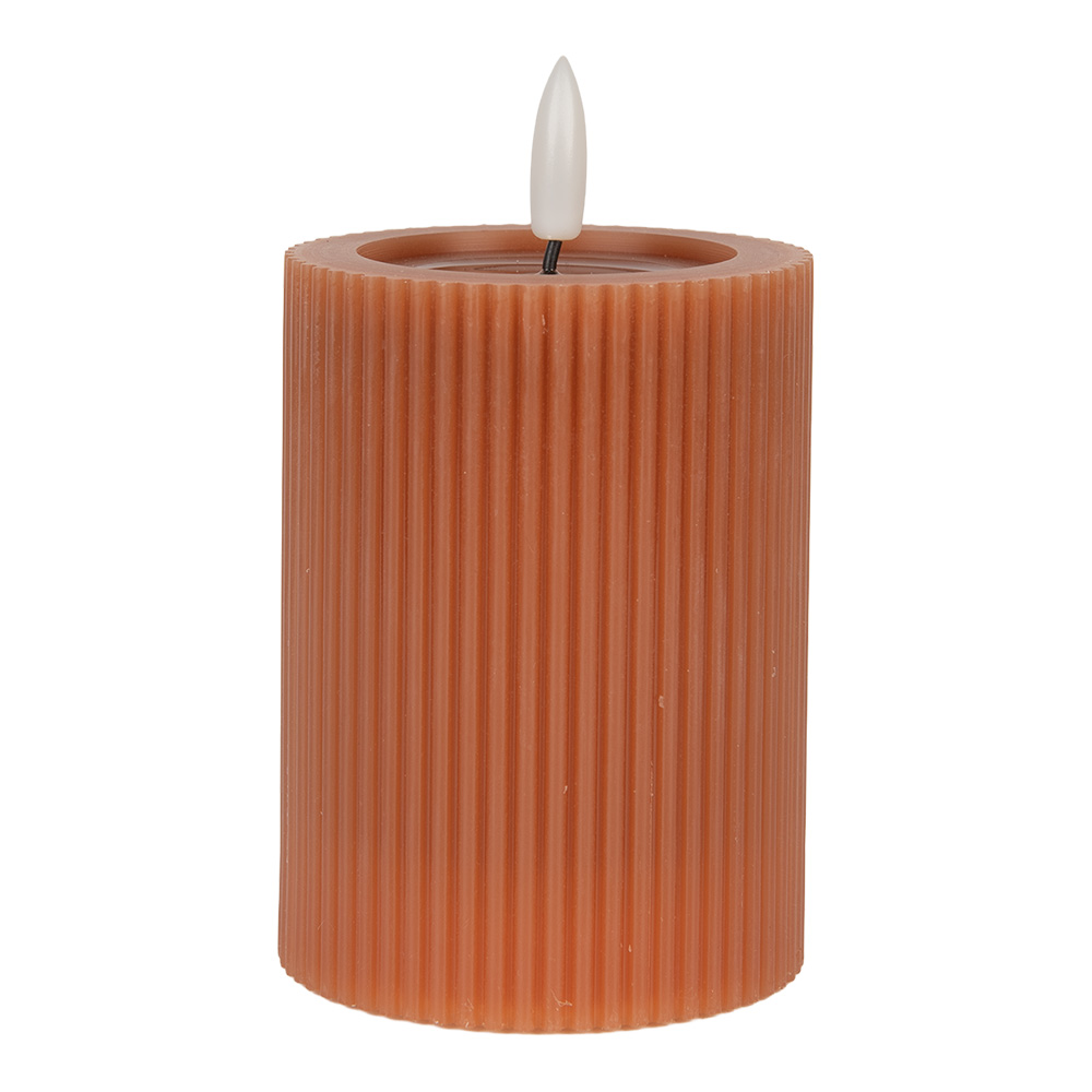 Kaars met LED Ø 8x13 cm / 2xAA