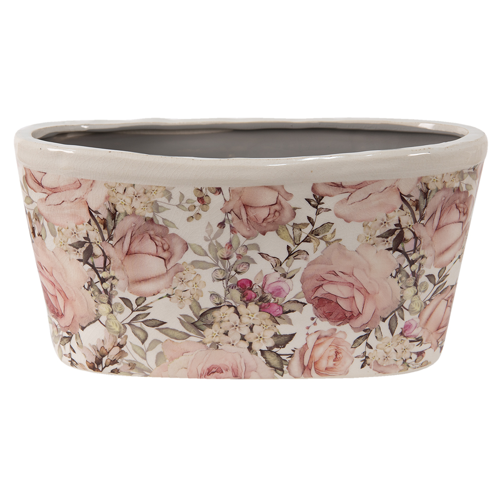[6CE1411] Decoratie bloempot 27x13x14 cm