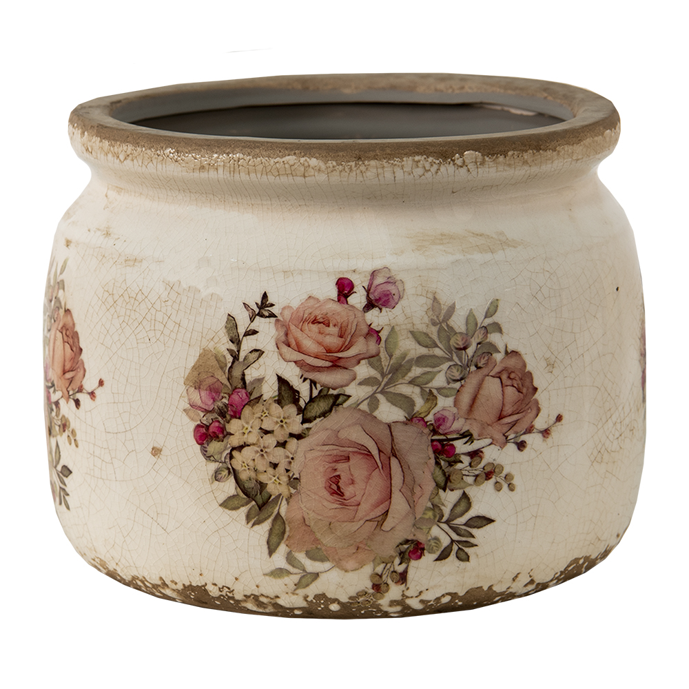 [6CE1419M] Decoratie bloempot Ø 15x13 cm