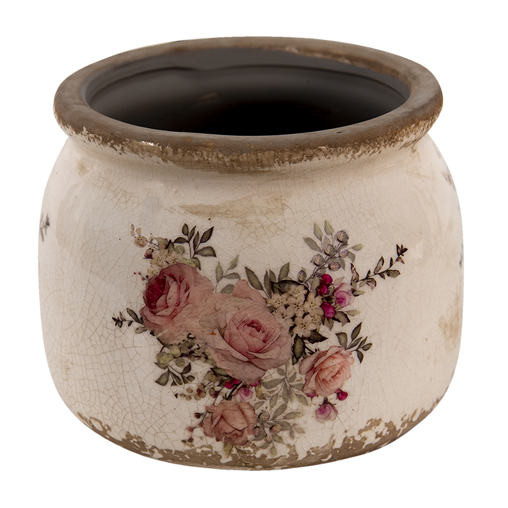 [6CE1419S] Decoratie bloempot Ø 10x9 cm