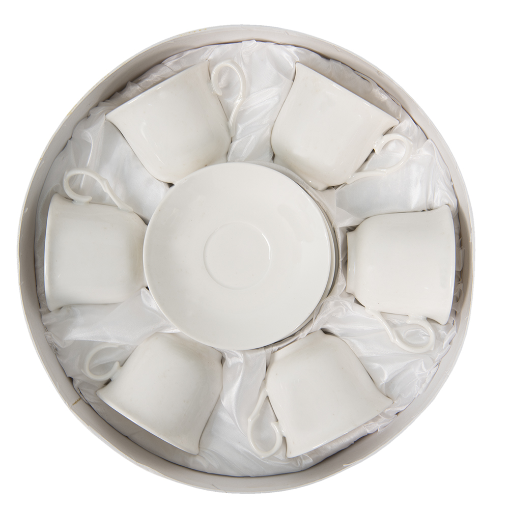 [6CE1441] Kop en schotel (6) Ø 36x12 cm / 220 ml