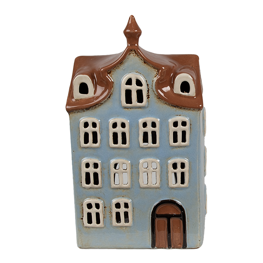 [6CE1882] Waxinelichthouder huis 13x9x22 cm