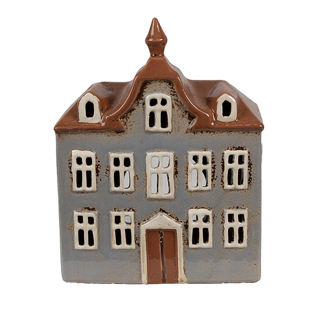 [6CE1883] Waxinelichthouder huis 16x9x20 cm