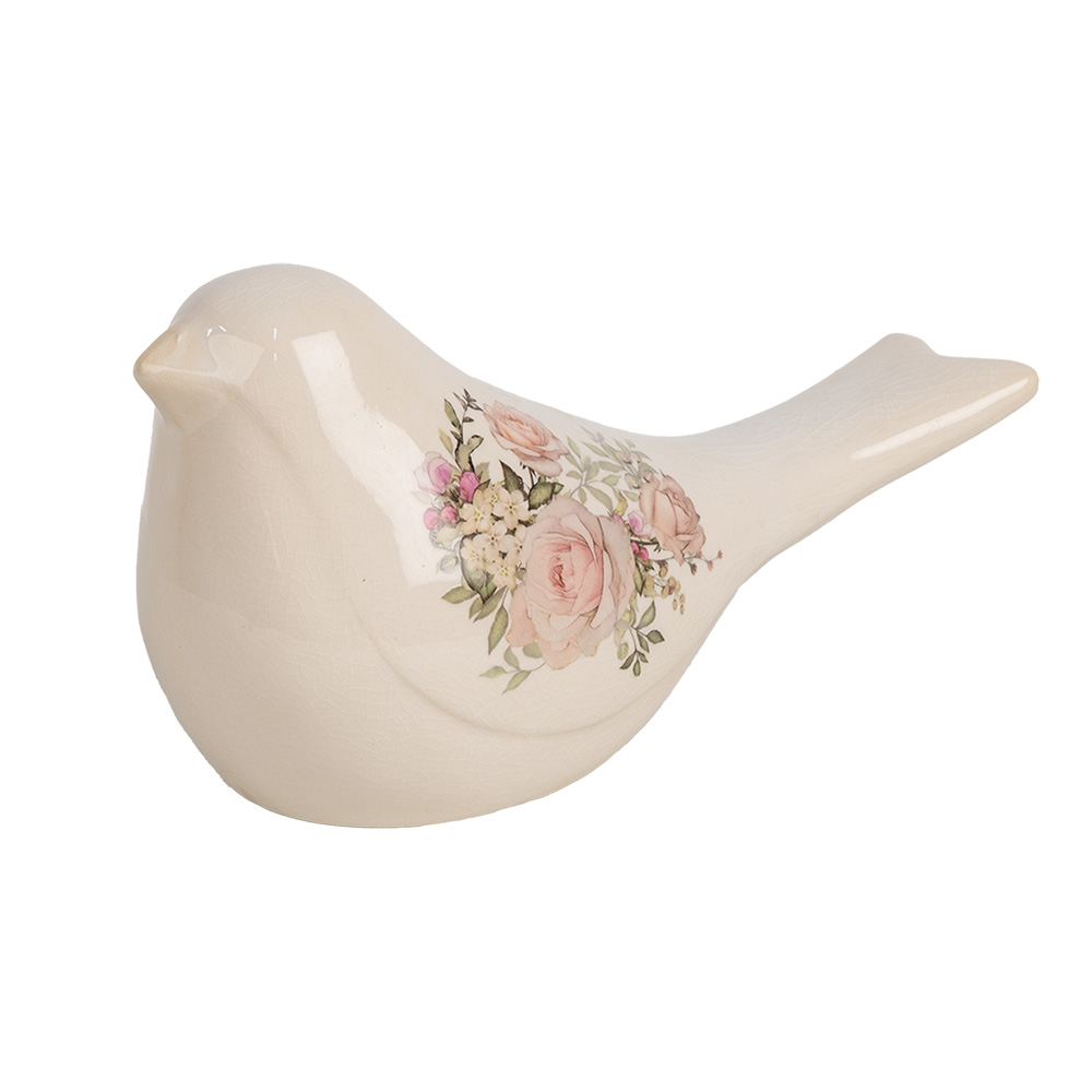 [6CE1951L] Decoratie vogel 25x10x13 cm