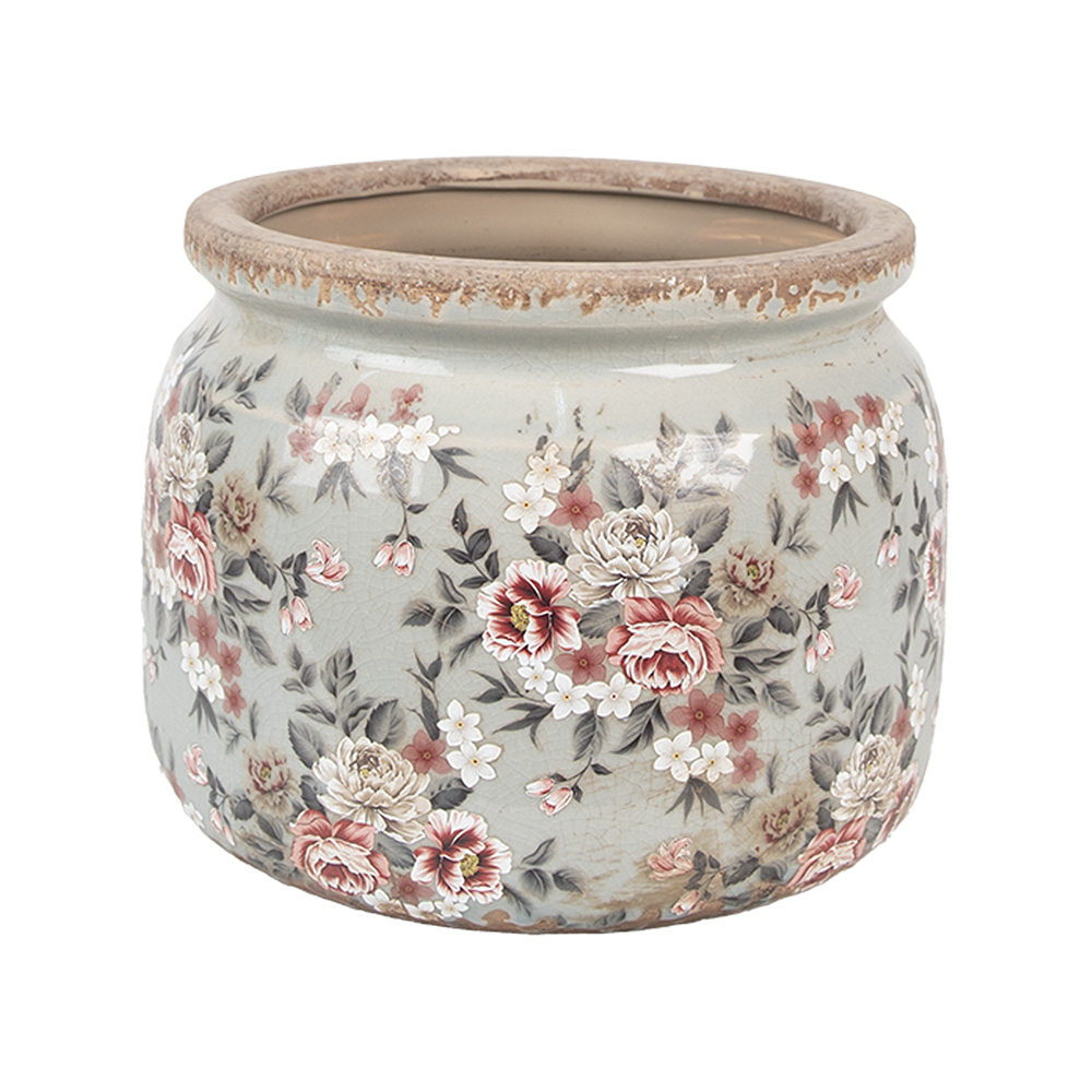 [6CE1964L] Decoratie bloempot Ø 20x15 cm