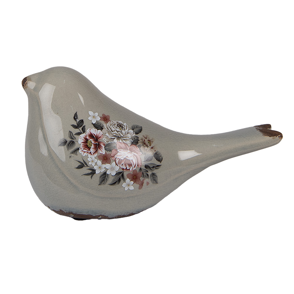 [6CE1969M] Decoratie vogel 21x9x11 cm