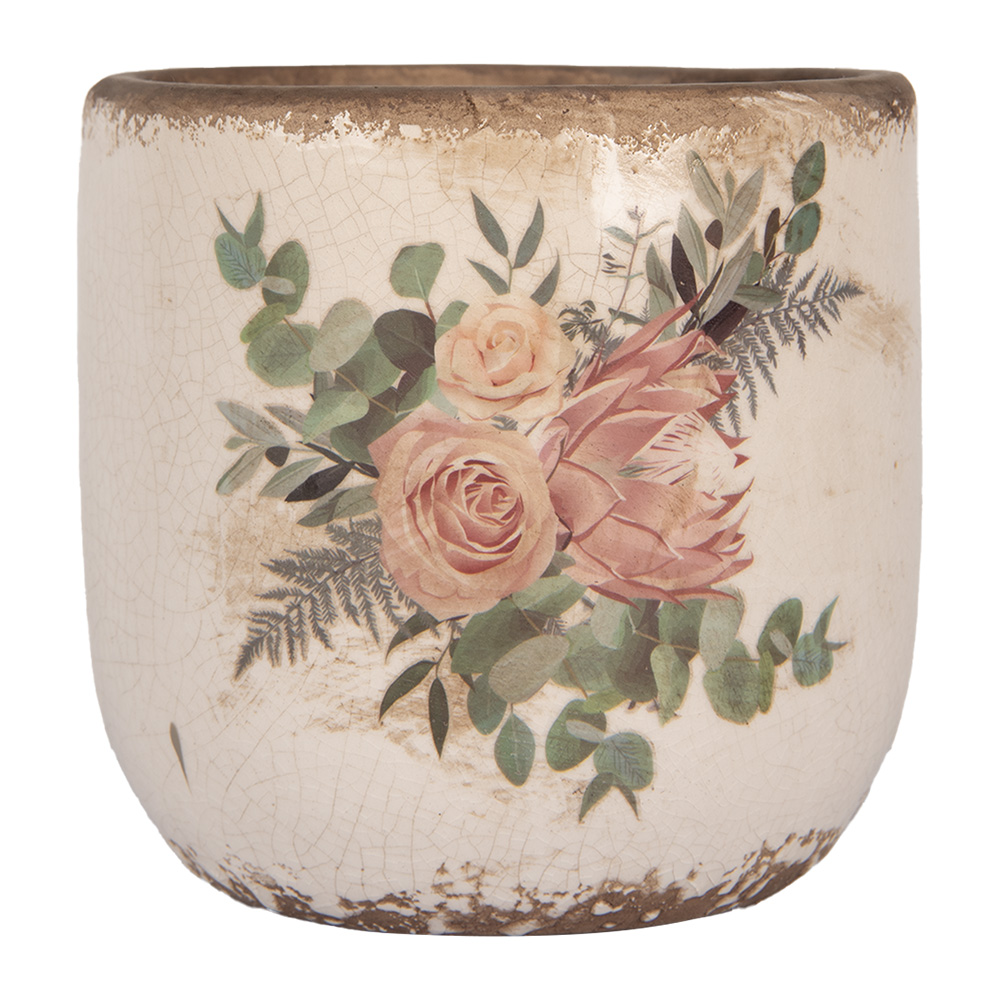 [6CE1981M] Decoratie bloempot Ø 14x13 cm