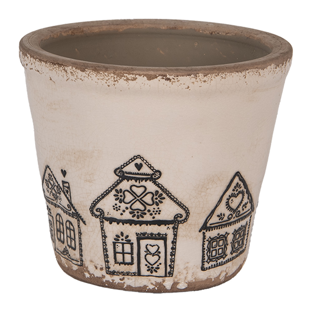 [6CE2123S] Decoratie bloempot Ø 12x11 cm