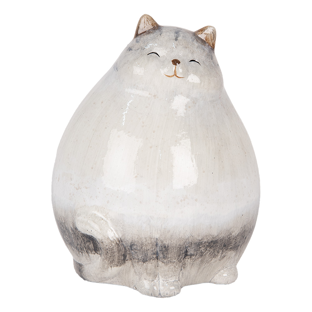 [6CE2131] Decoratie kat 14x13x18 cm