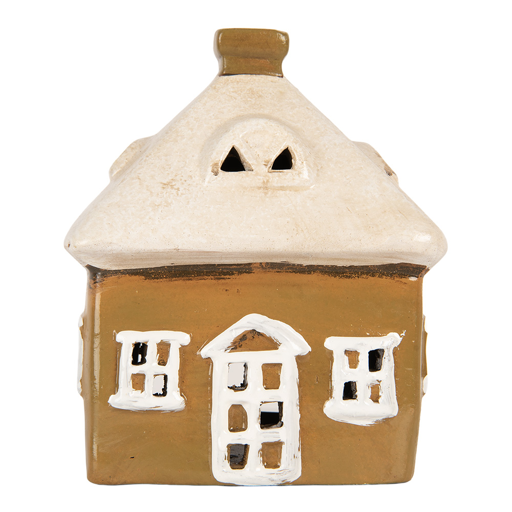 Decoratie huisje 12x9x14 cm