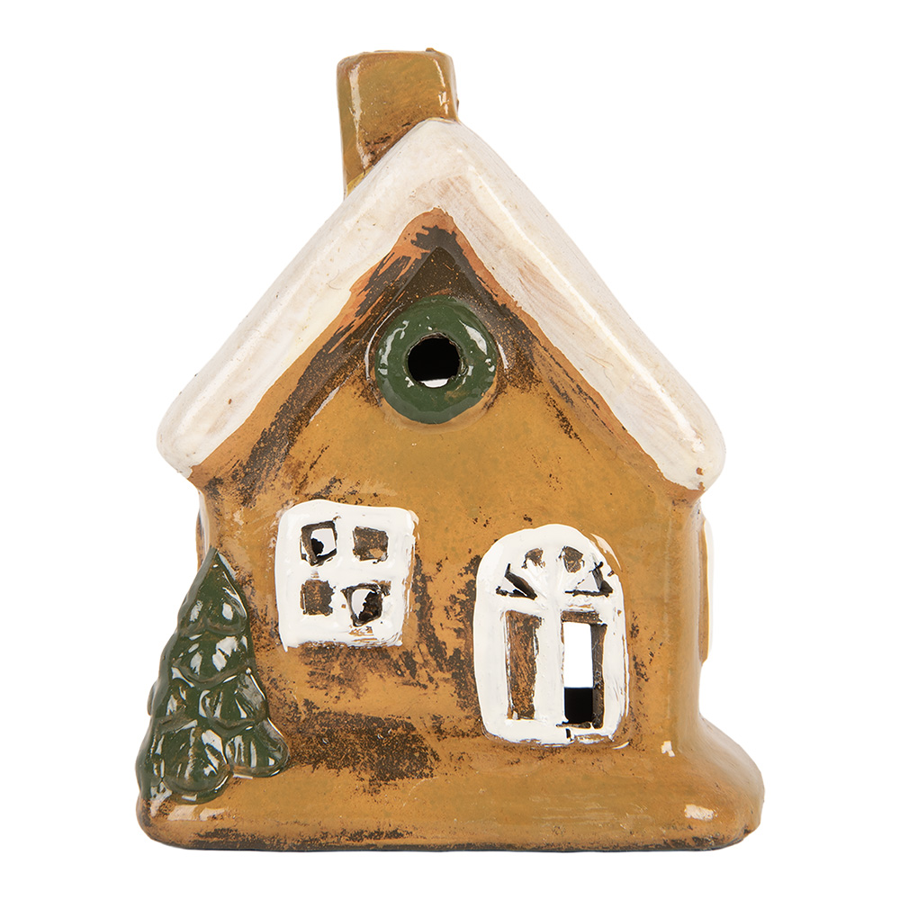 [6CE2189] Decoratie huisje 9x7x11 cm