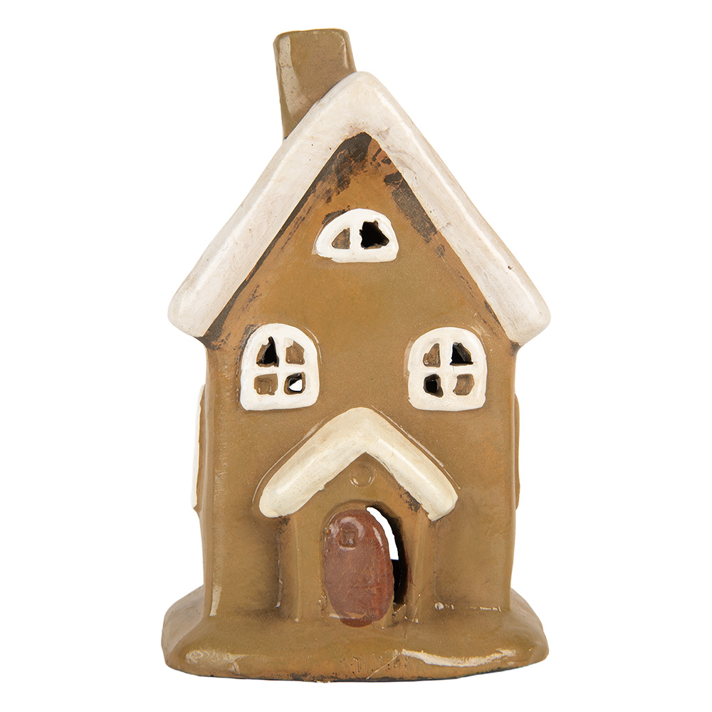 Decoratie huisje 10x10x16 cm