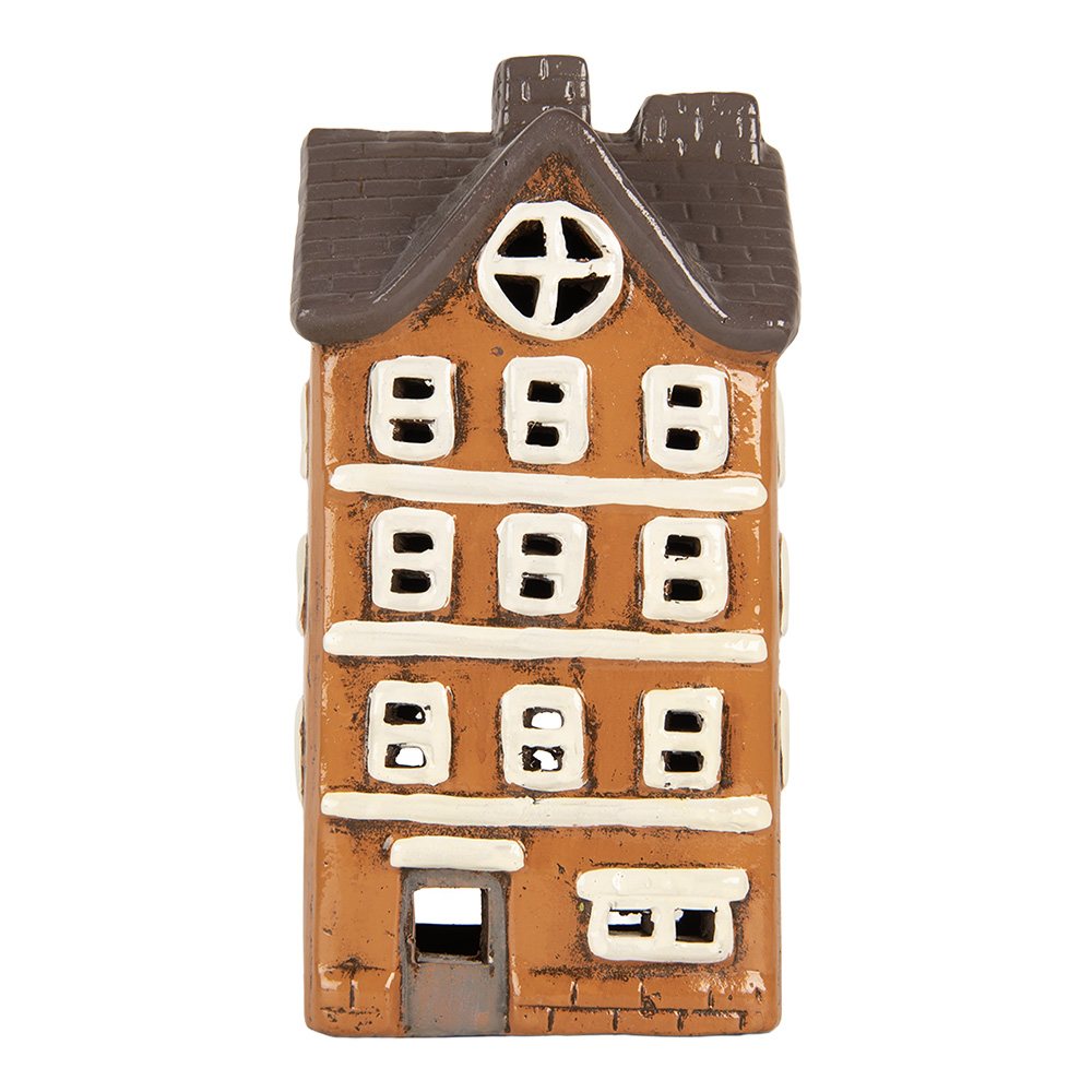 Decoratie huisje 12x10x23 cm