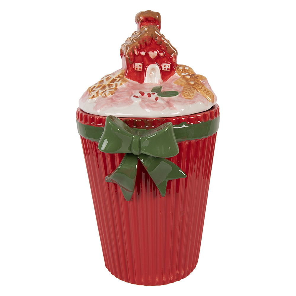 [6CE2227] Voorraadpot met deksel 16x14x27 cm