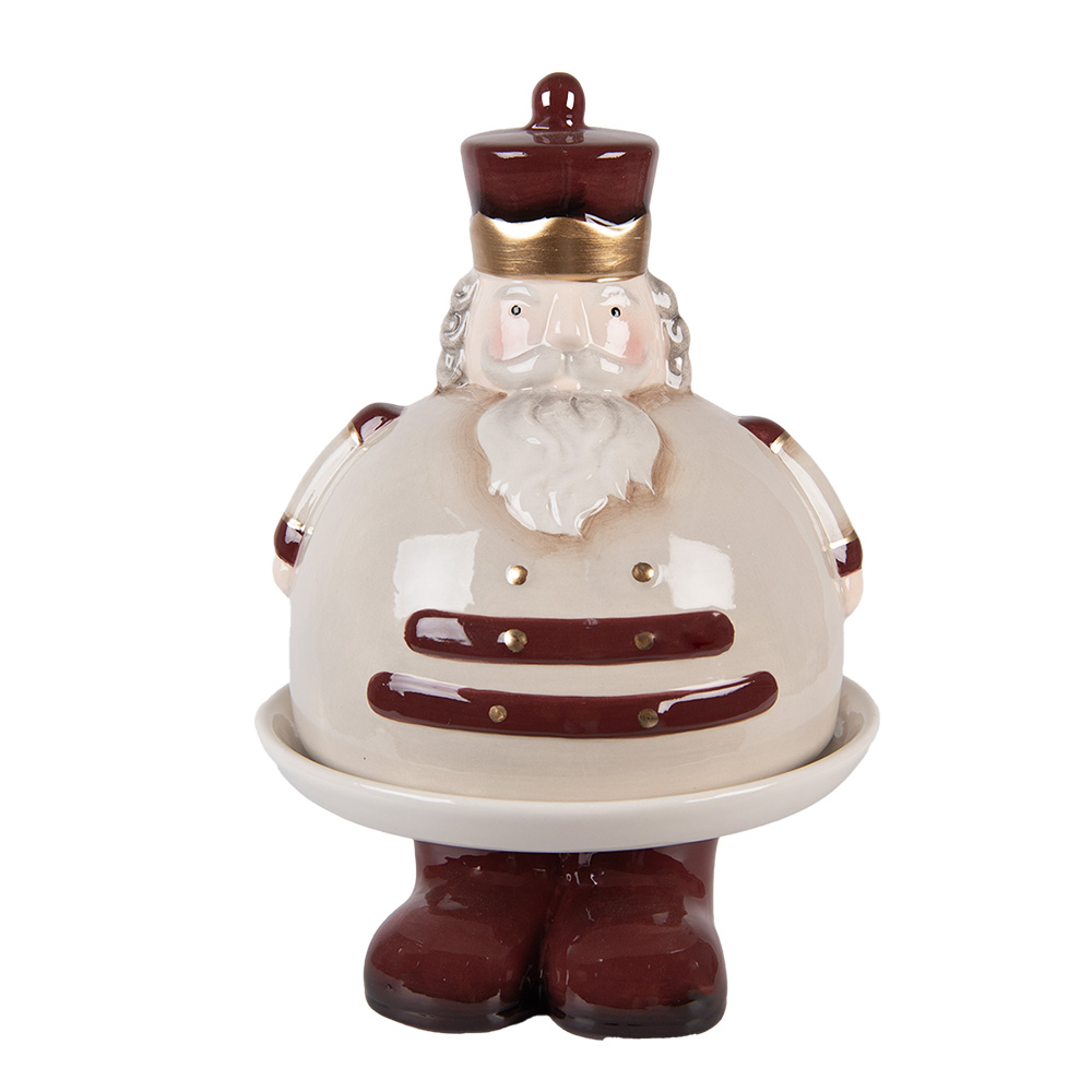 [6CE2254] Decoratie schaaltje met deksel Ø 17x25 cm