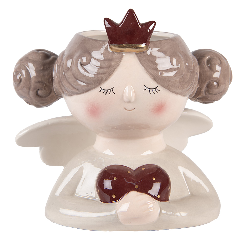 Decoratie bloempot 17x14x17 cm