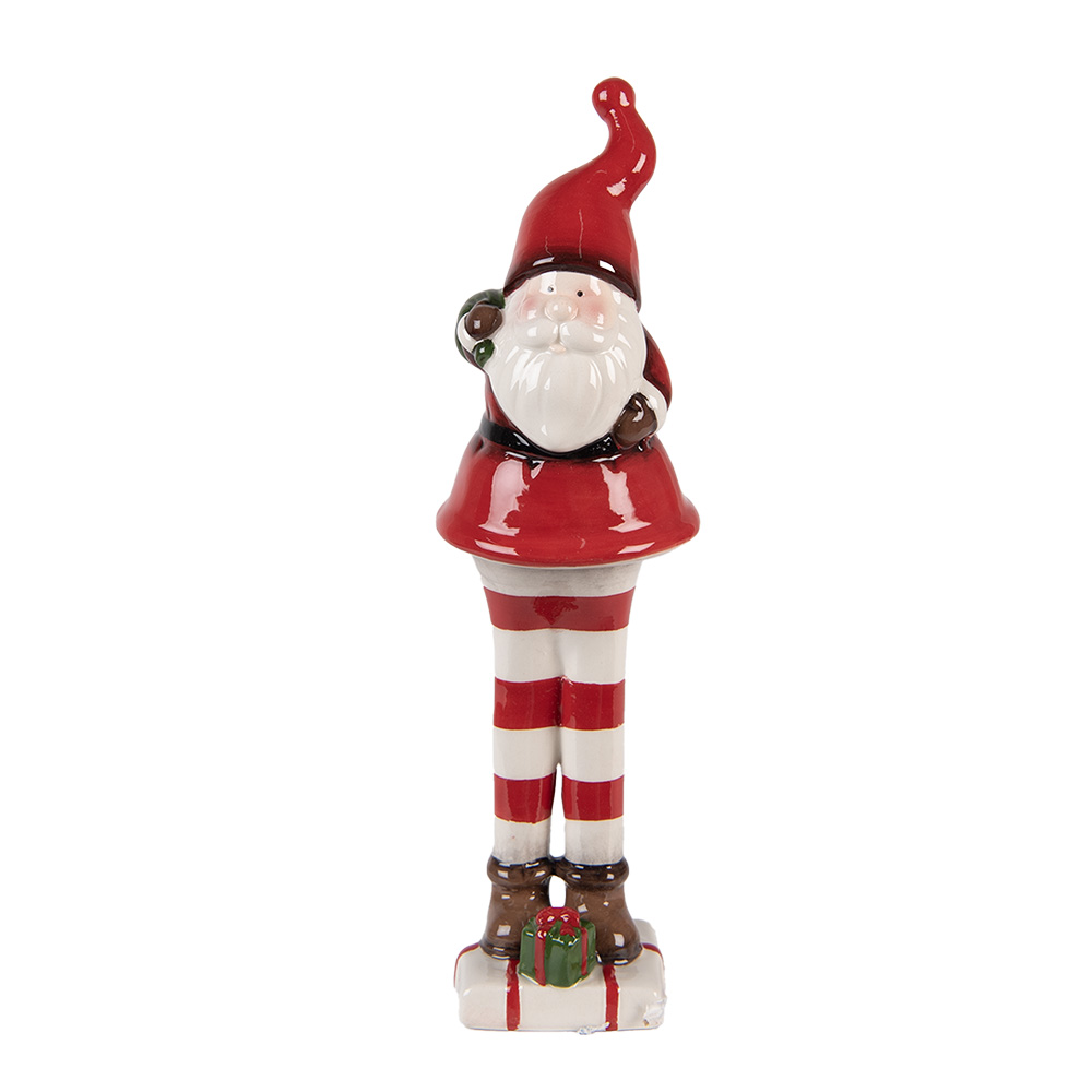 Decoratie kerstman 7x7x23 cm