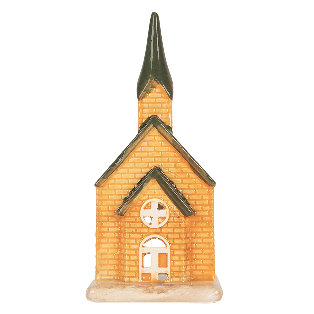 Waxinelichthouder huisje 9x8x21 cm