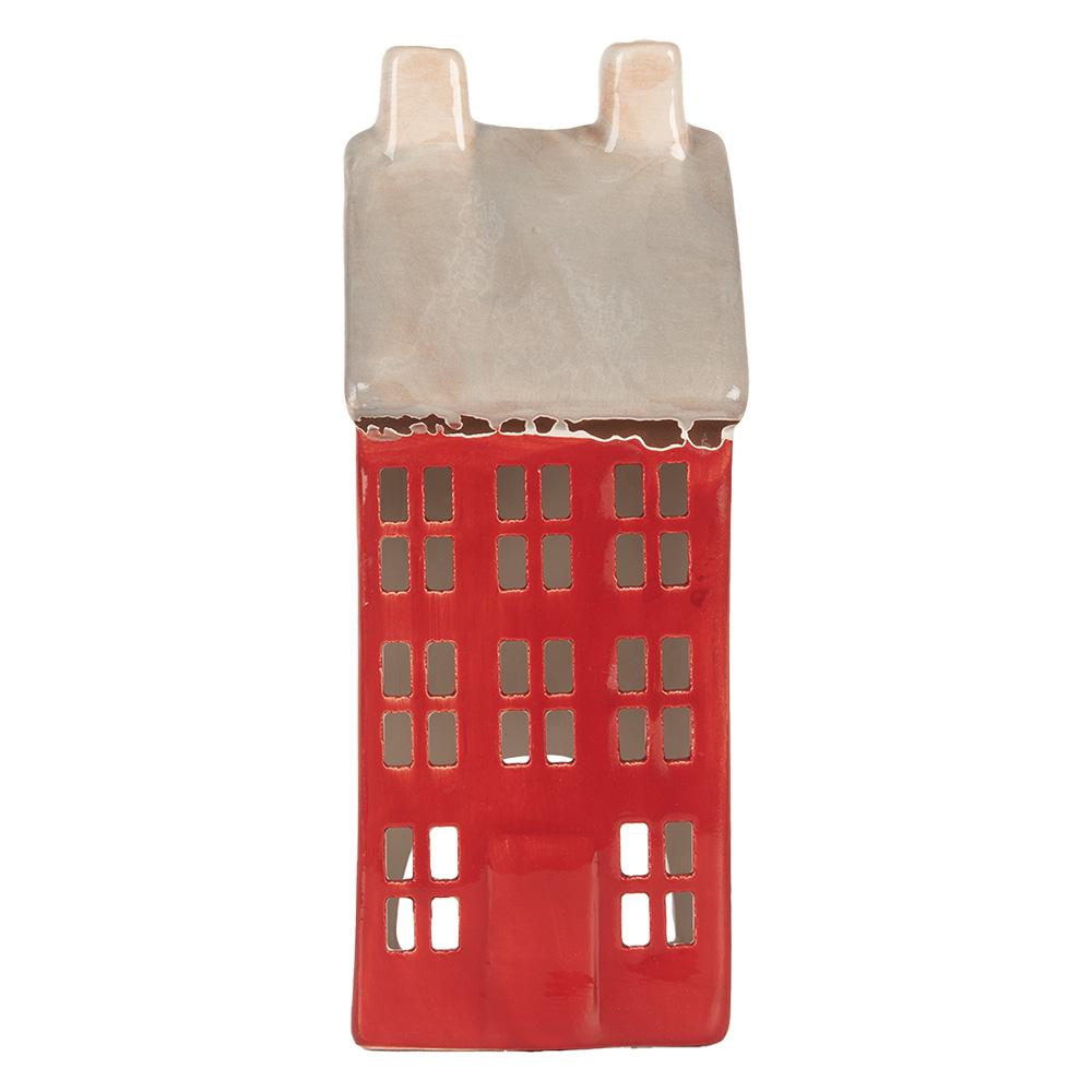 [6CE2294] Waxinelichthouder huisje 7x7x18 cm