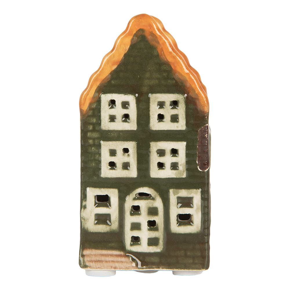 [6CE2300] Decoratie huisje met LED 4x4x8 cm