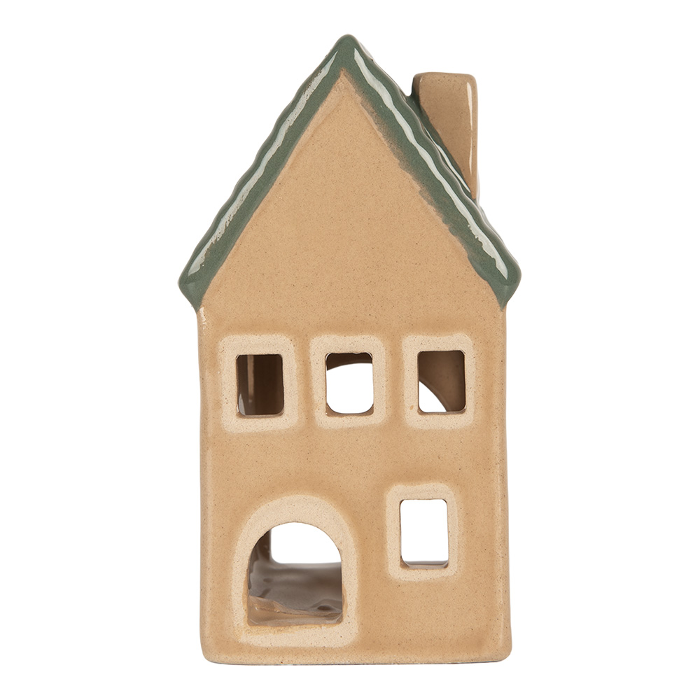 [6CE2307] Waxinelichthouder huisje 6x6x11 cm