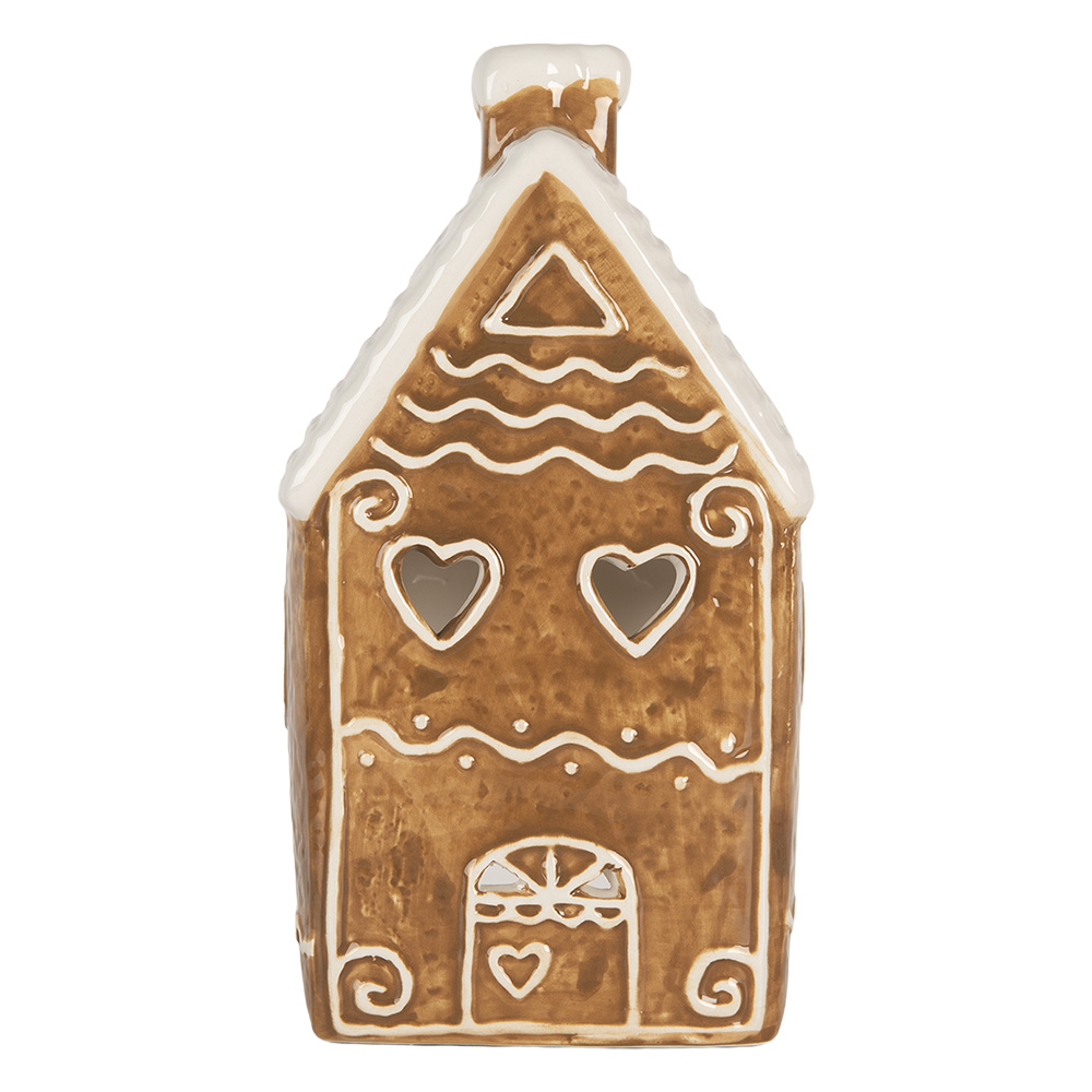 [6CE2324] Waxinelichthouder huisje 11x9x21 cm