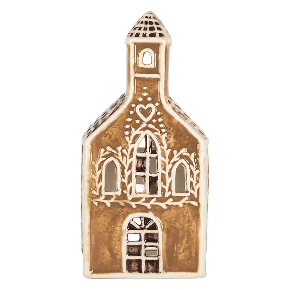 [6CE2326] Waxinelichthouder huisje 8x7x17 cm