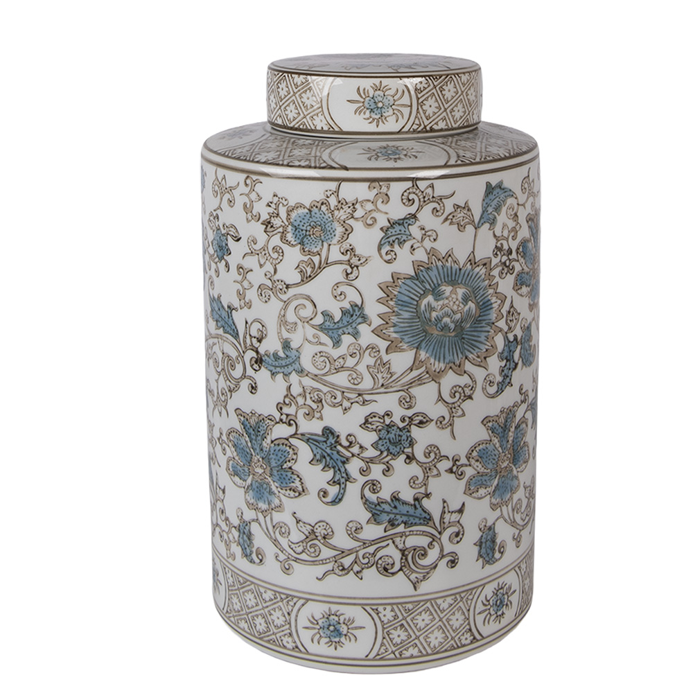 [6CE2372] Decoratie pot met deksel Ø 18x30 cm