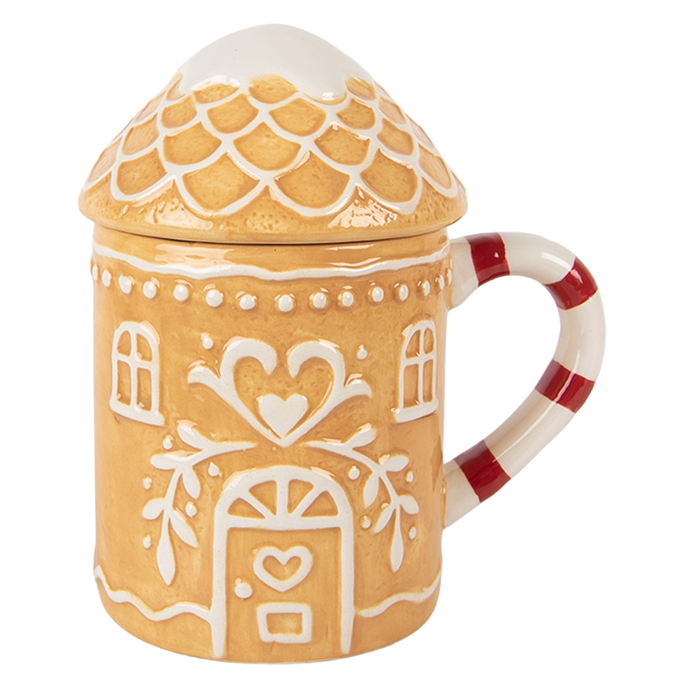 Mok met deksel 13x10x15 cm / 350 ml