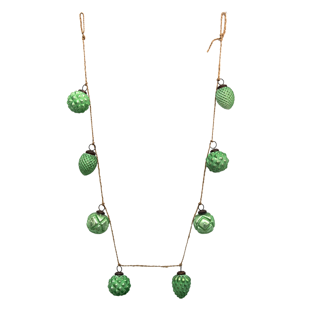 Decoratie slinger kerstballen 135x5x8 cm